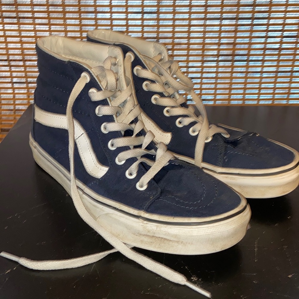 VANS SHOES - high top, navy blue